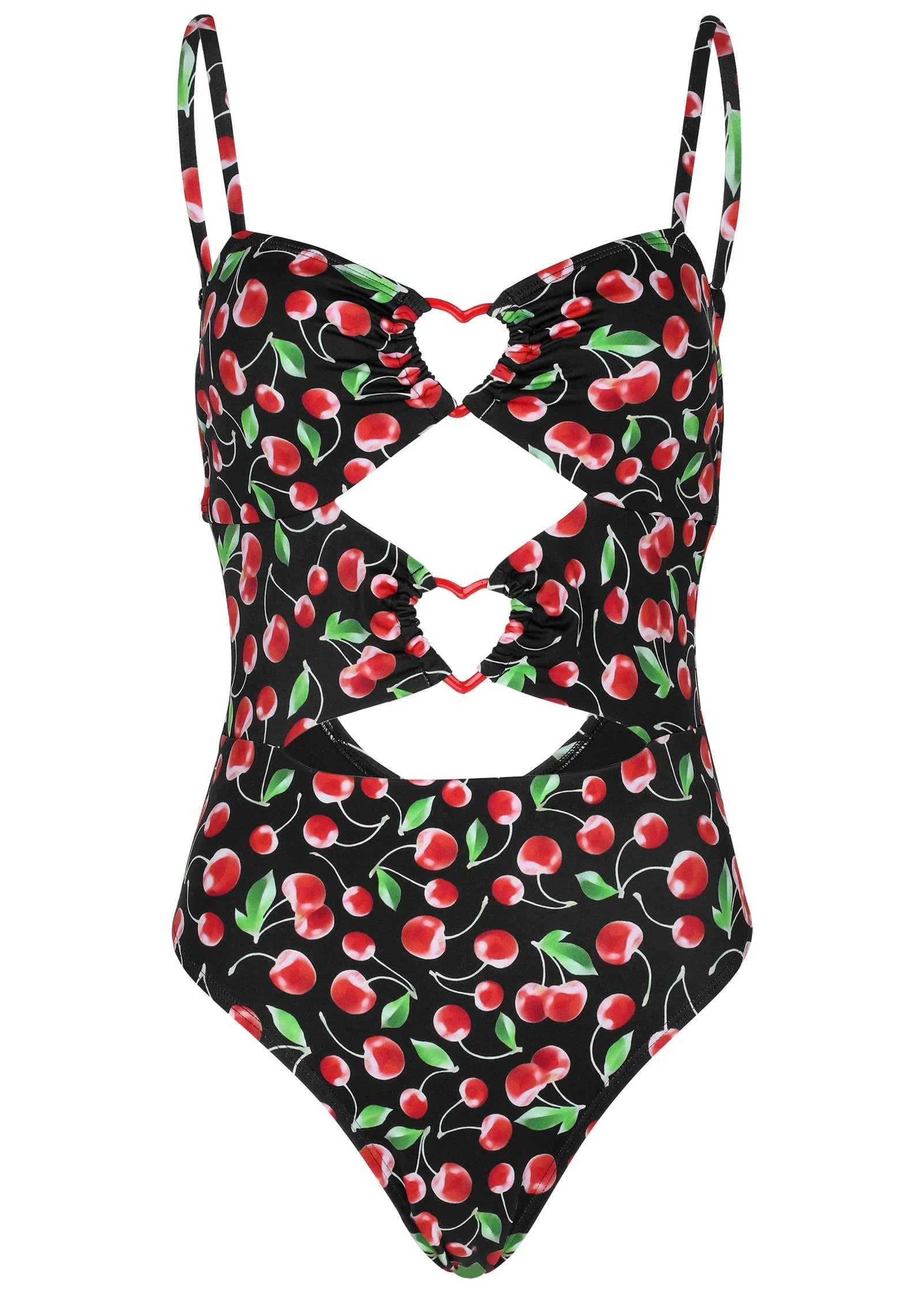 Heart Bandeau Swimsuit Very Cherry