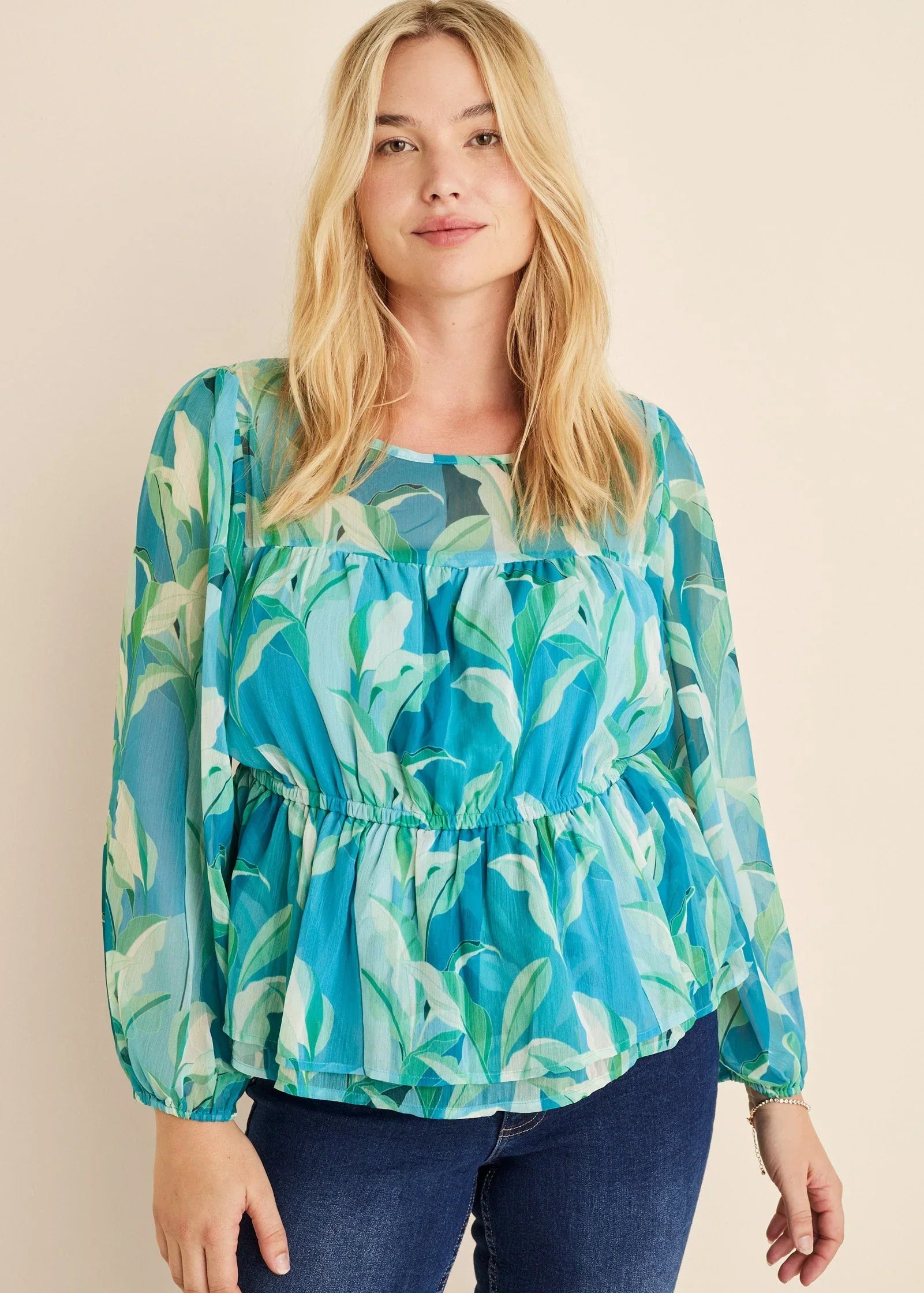 Sheer Beauty Blouse Botanical Beauty