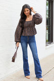 My Favorite Dark Wash Button Up Flare Jeans
