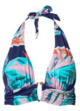 Fierce Triangle Bikini Top Midnight Leaf