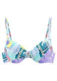 Underwire Bikini Top Pastel Tropical Floral