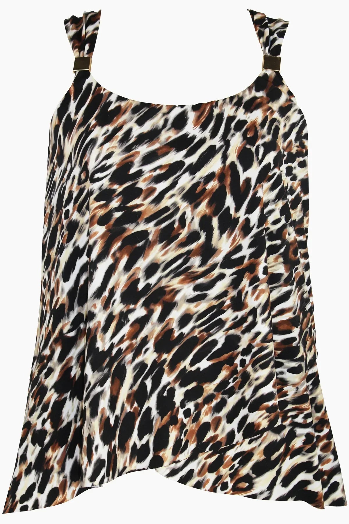 Plus Size Dazzle Tankini Top in Fur Realz