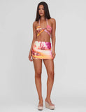 ZARIAH MINI DRESS MACRO ORCHID
