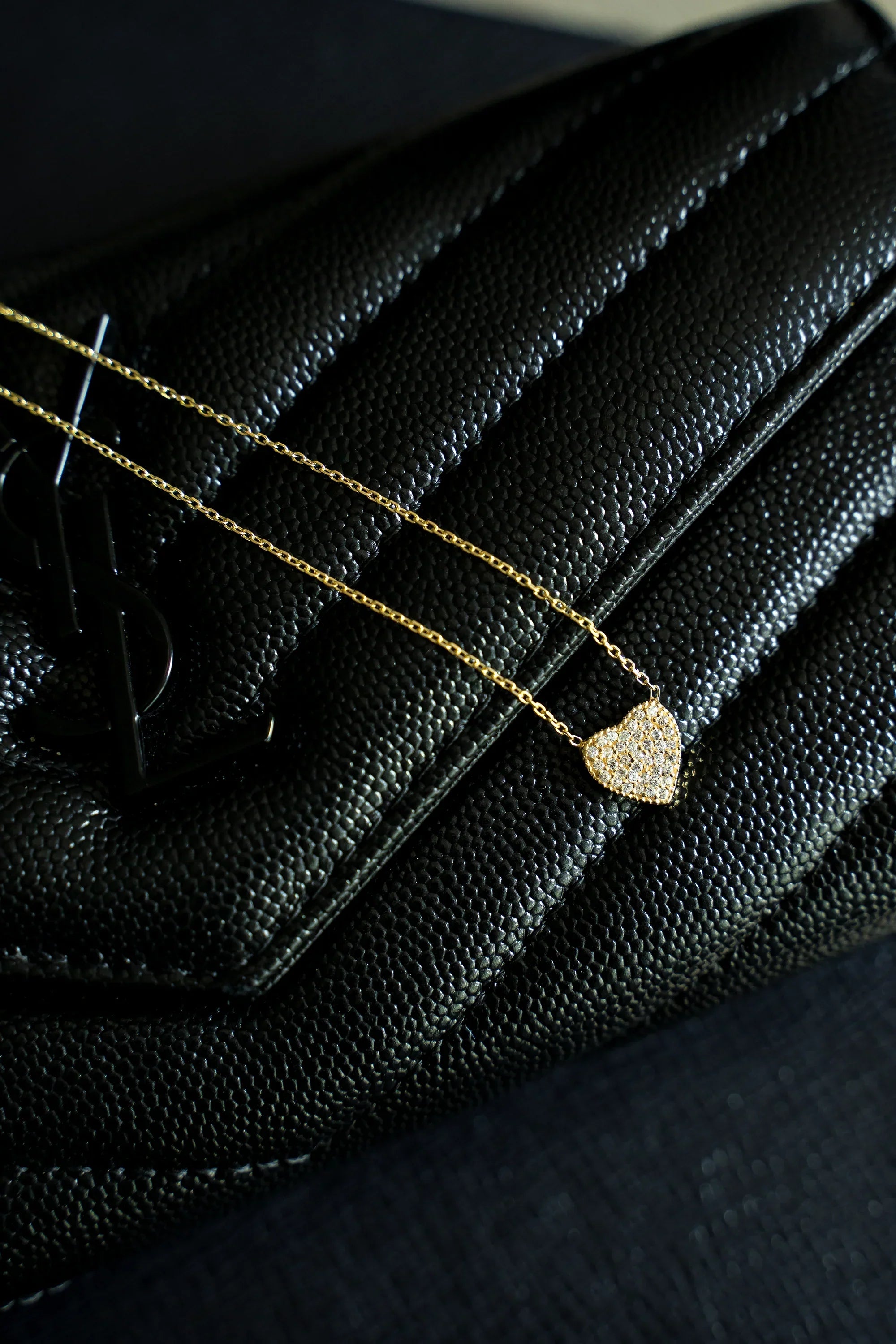Angelie Diamond Heart Gold Necklace