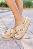 Clementine Tan Cross Platform Sandals