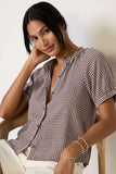 Gingham Raglan Blouse