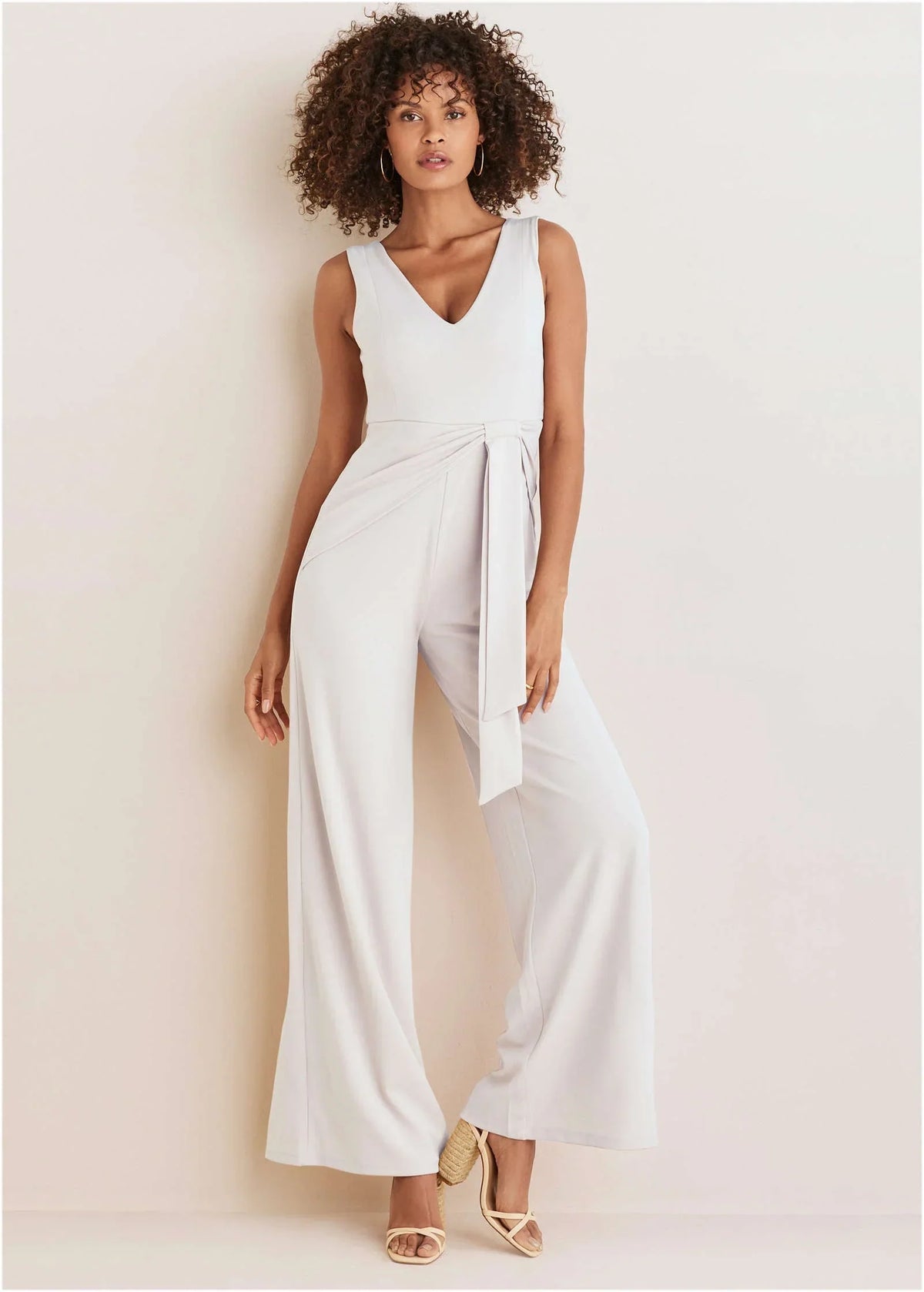 Wide Leg Jumpsuit White