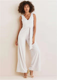 Wide Leg Jumpsuit White