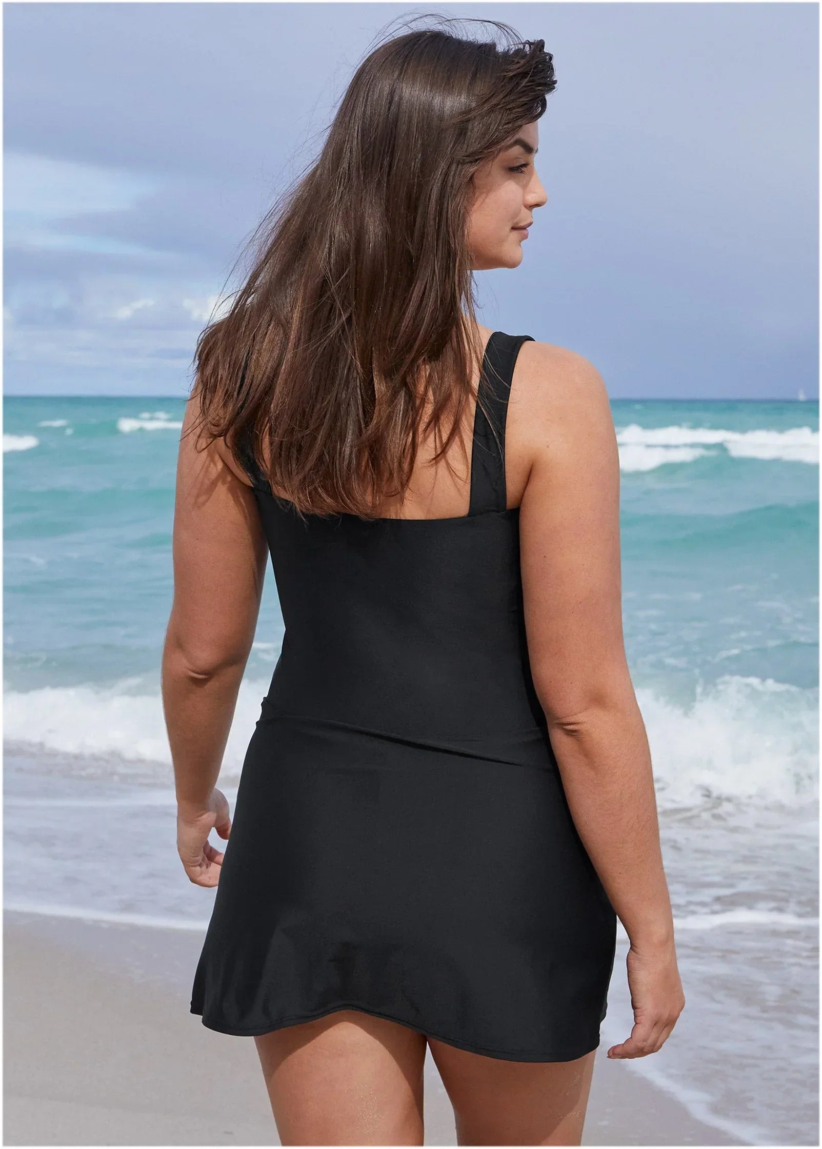 Sport Swim Dress Jet Black
