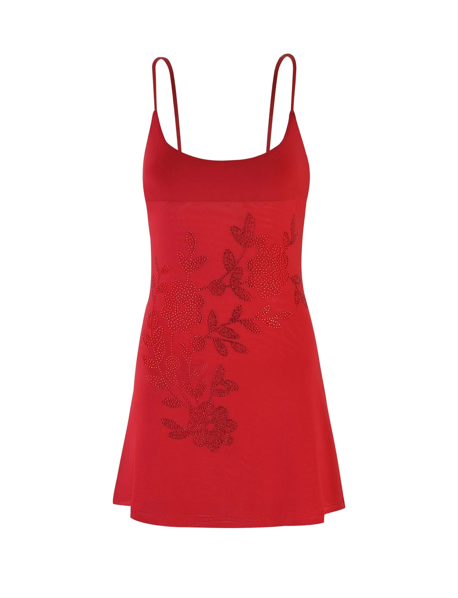 OCTAVIA DRESS RED CHERRY RED