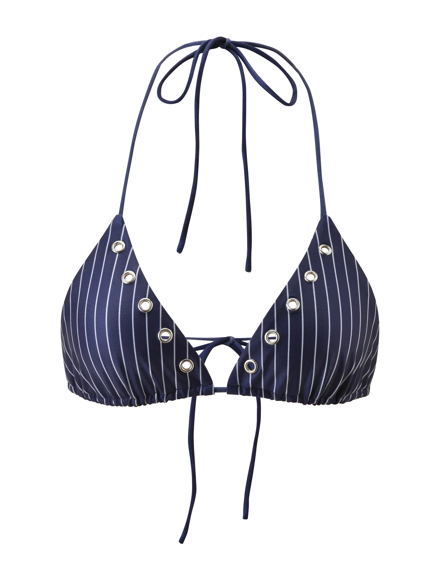MARREN BIKINI TOP NAVY PINSTRIPE