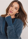 Eyelash Cardigan Ensign Blue