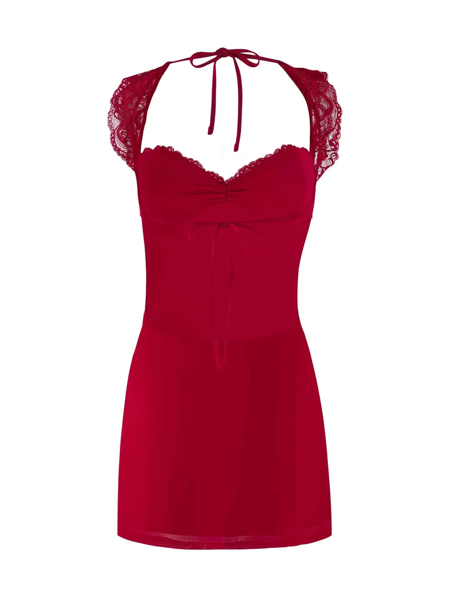 NYOMI MINI DRESS RED RED