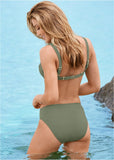Full Coverage Bra Top Army Green