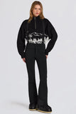 Waterproof High Rise Salopettes with Suspenders in Black