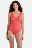 Kayla Ruffle Underwire One Piece Coral