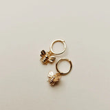 Honey Bee Hoop Earrings