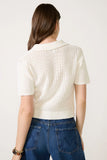 Dehlia Open Stitch Polo Sweater