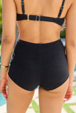 Coastal Darling Black High Waisted Bikini Bottom