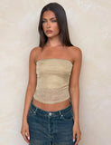 HARRIETT TUBE TOP GOLD