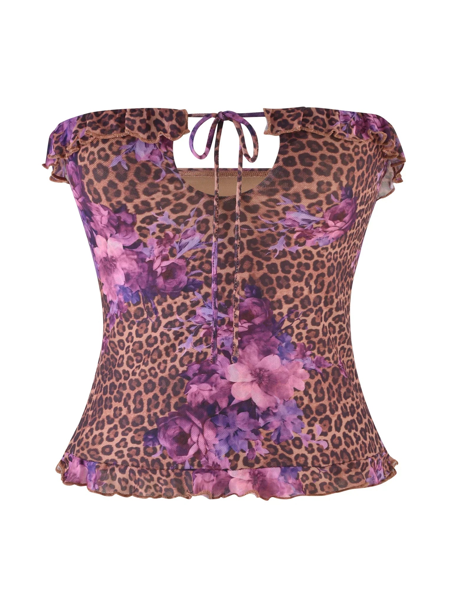 SIERA TOP LEOPARD FLORAL