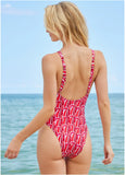 Maldives Plunge Swimsuit Strawberry Fields