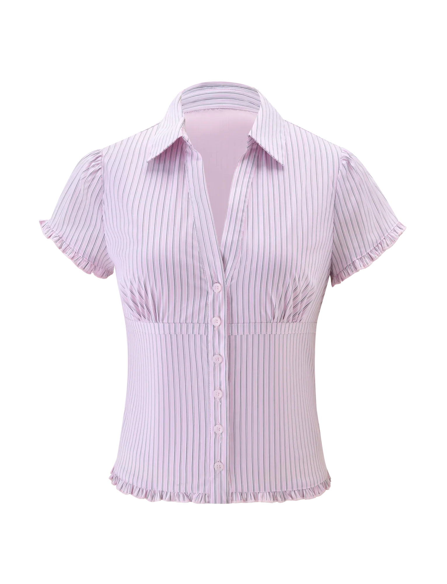 VALERIE SHORT SLEEVE SHIRT PINK STRIPE