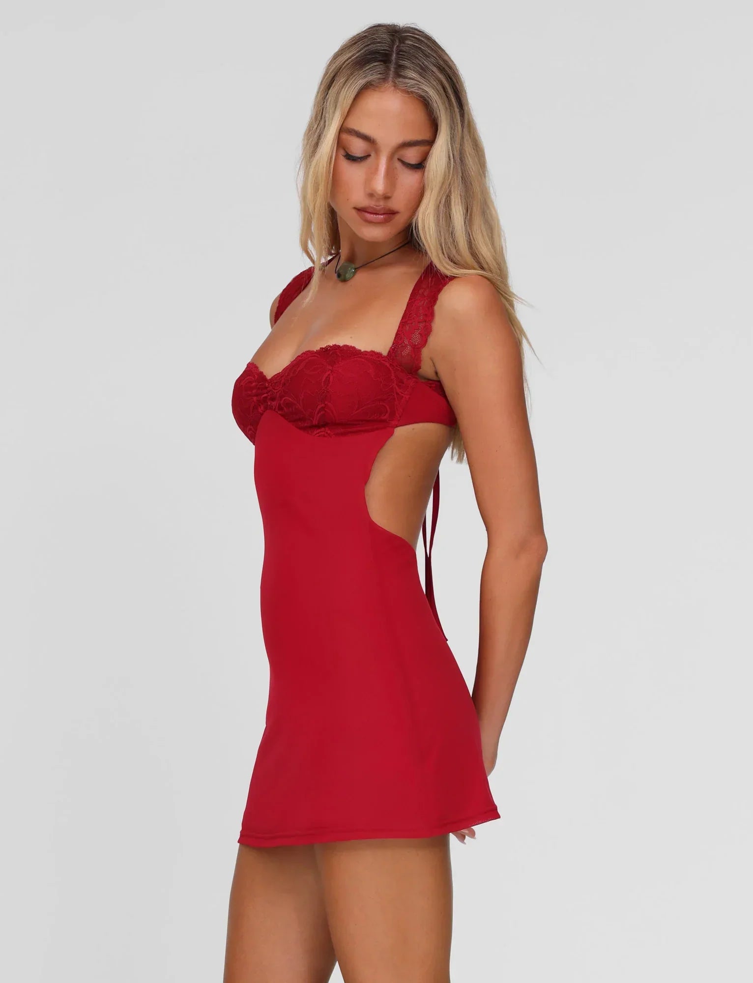 NYOMI MINI DRESS RED RED