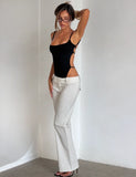 KITTIE PANT IVORY STRIPE