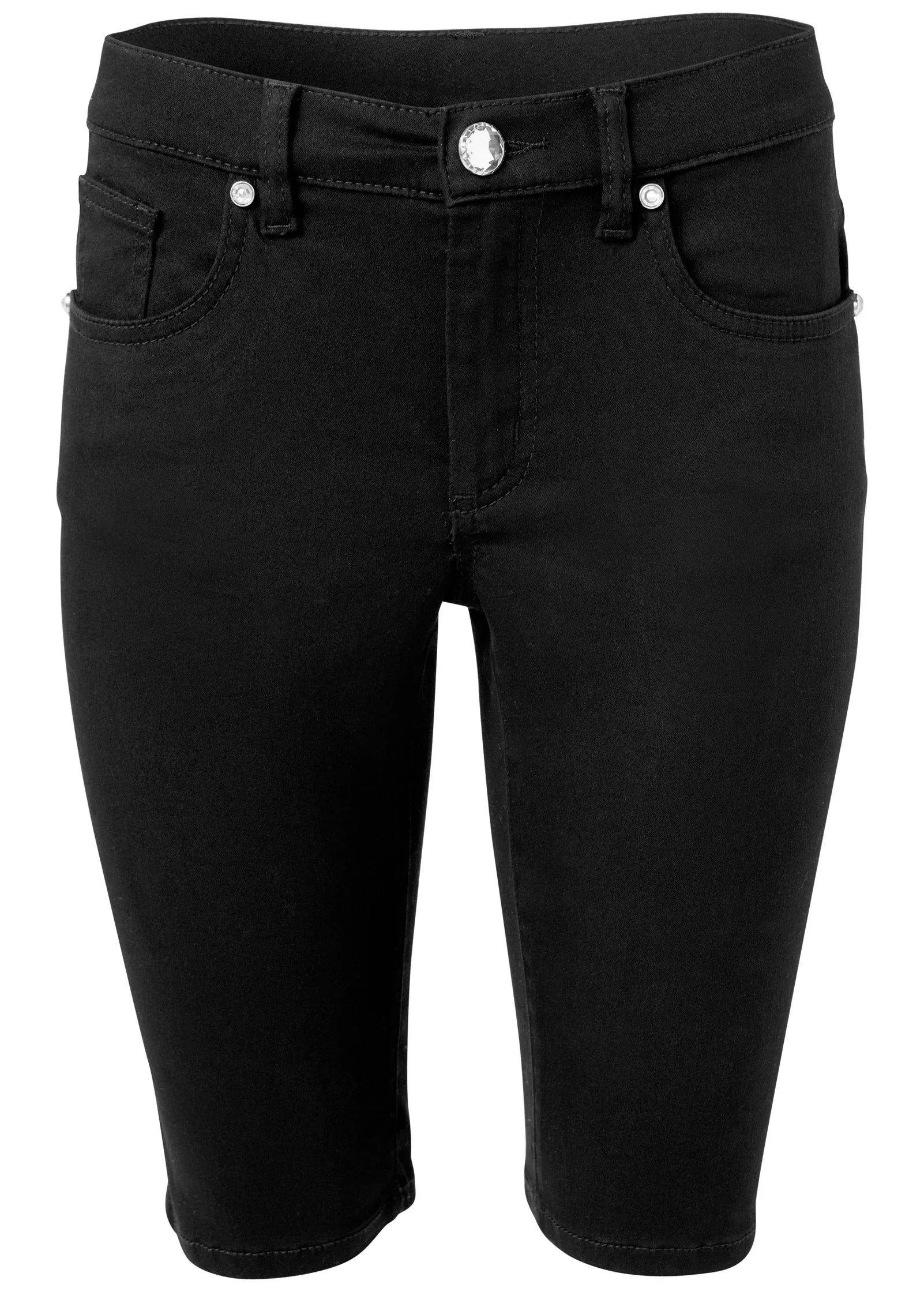 Long Jean Shorts Black