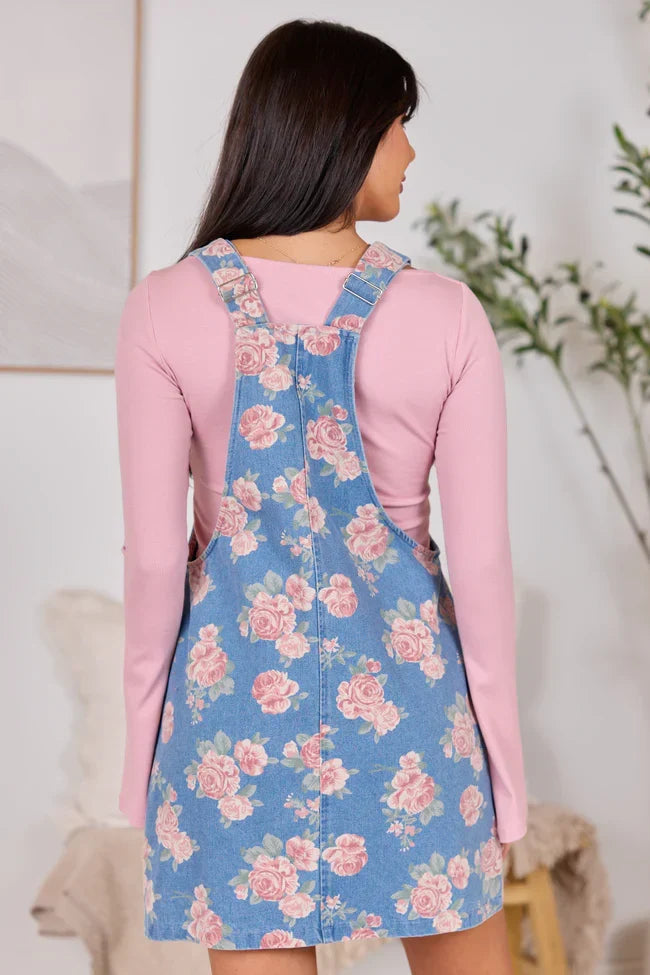 Chase Pink Rose Overall Dress SALE