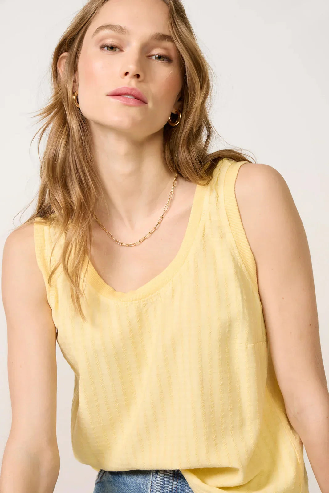Stripe Linen Tank