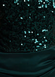 Innocence Is Bliss Sequin Mini Dress Green