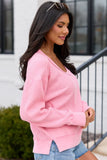Rue Pink Thermal Long Sleeve Top