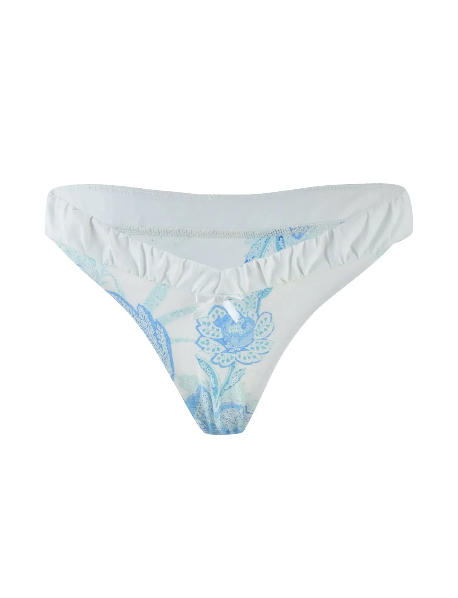 AMARAN BIKINI BOTTOM BLUE FLORAL TAPESTRY
