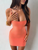 MIDORI BANDAGE DRESS CORAL