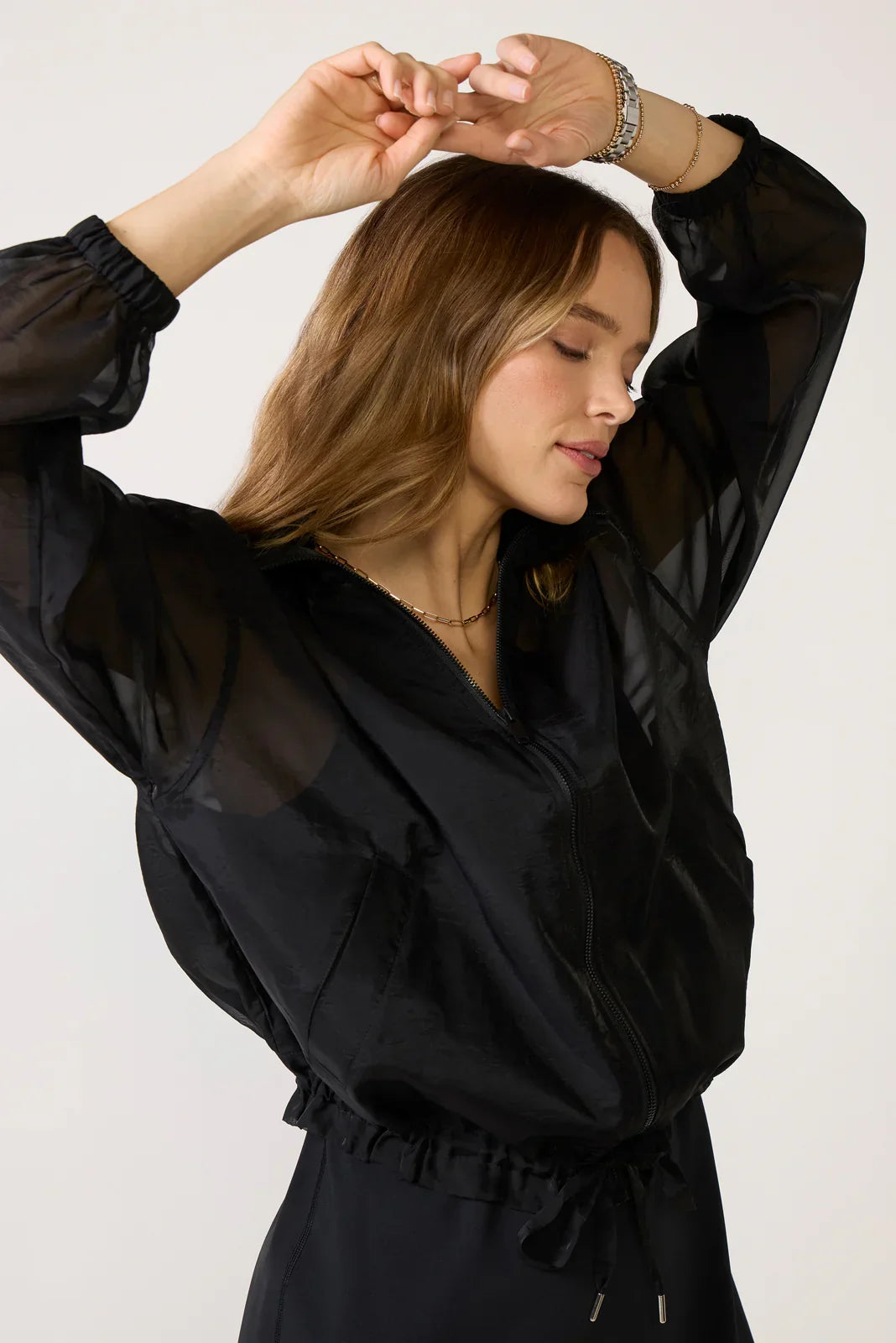 Sheer Full Zip Jacket