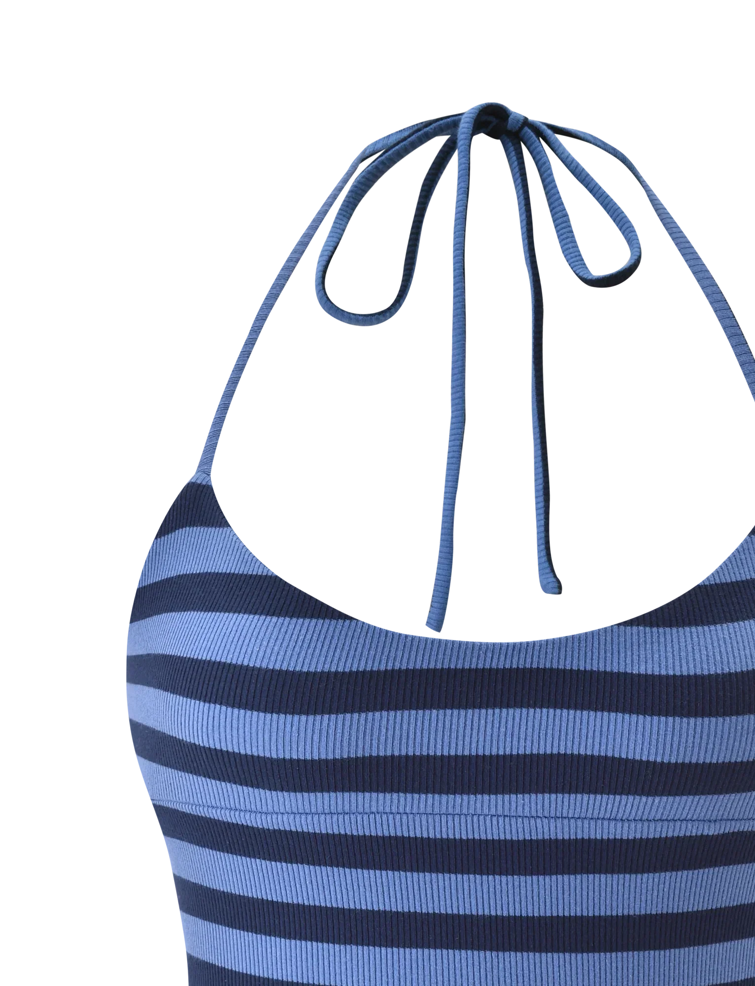 CERYS RIB TOP BLUE NAVY STRIPE