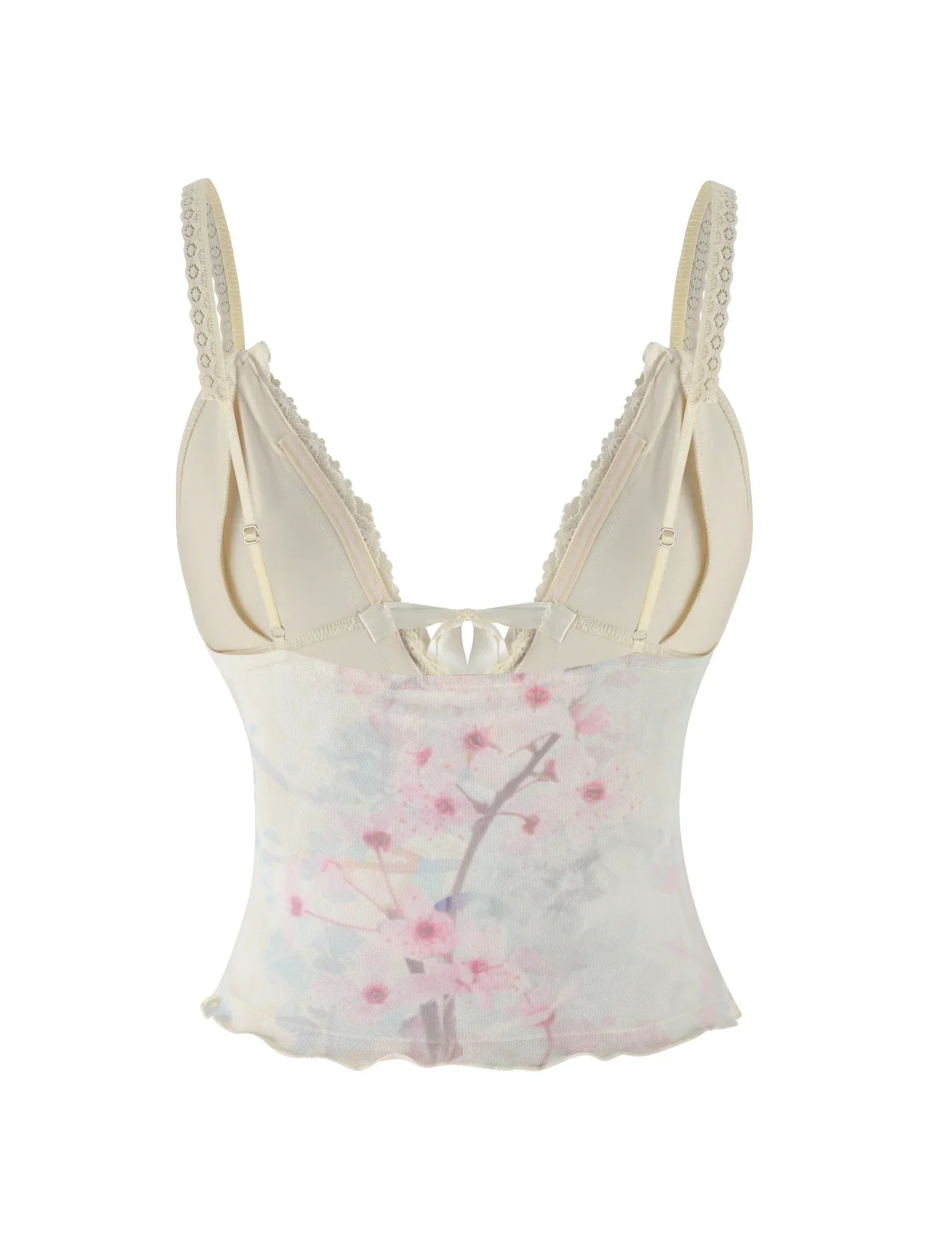 LONIE TOP NEUTRAL FLORAL WASHED CHERRY BLOSSOM