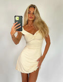 DENALI MINI DRESS WHITE BONE