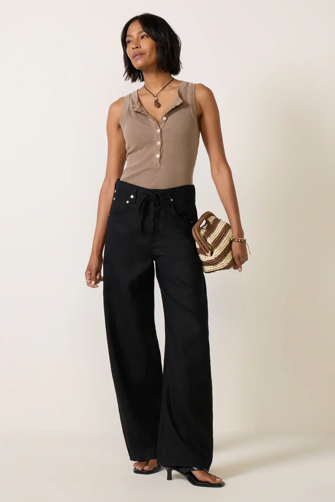 Brynn Wide Leg Drawstring Pant
