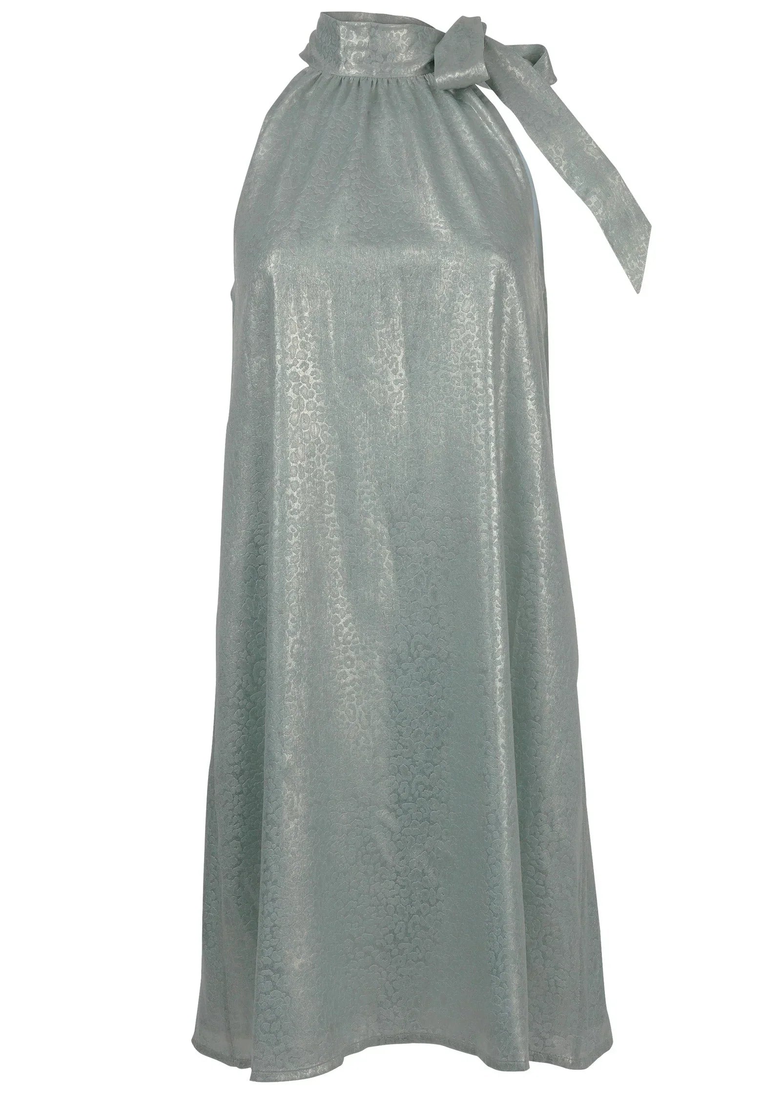 Shimmer Jacquard Mini Dress Seafoam