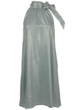 Shimmer Jacquard Mini Dress Seafoam