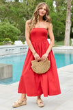 Kassie Red Strapless Maxi Dress SALE
