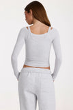 ButterCloud Layered Top in Grey Marl