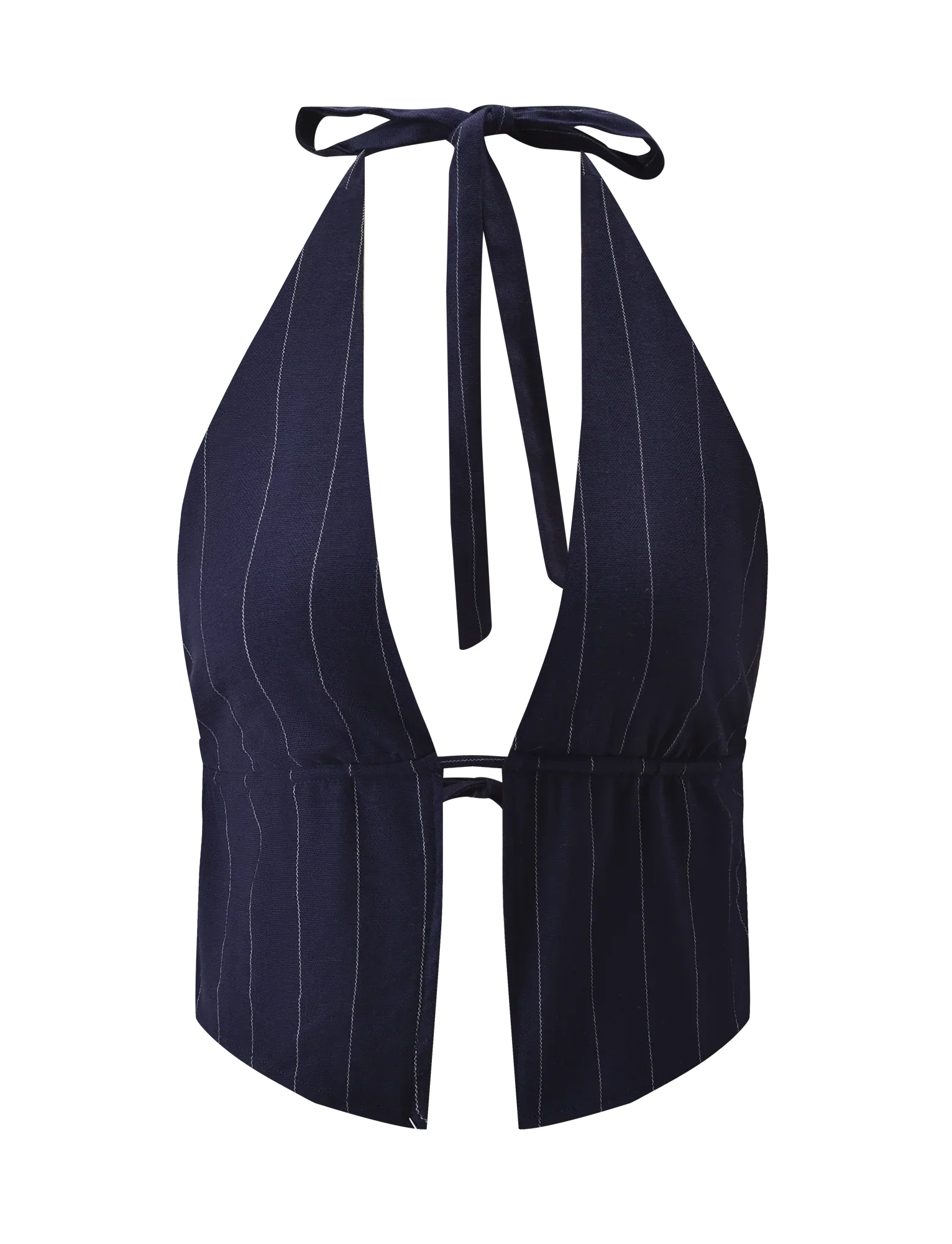 LAINEY TOP NAVY PINSTRIPE