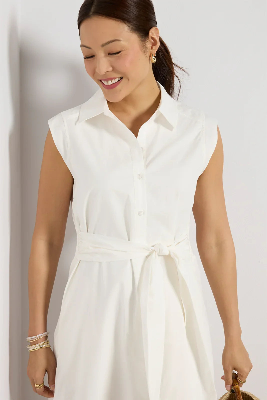 Perry Tie Waist Shirt Dress