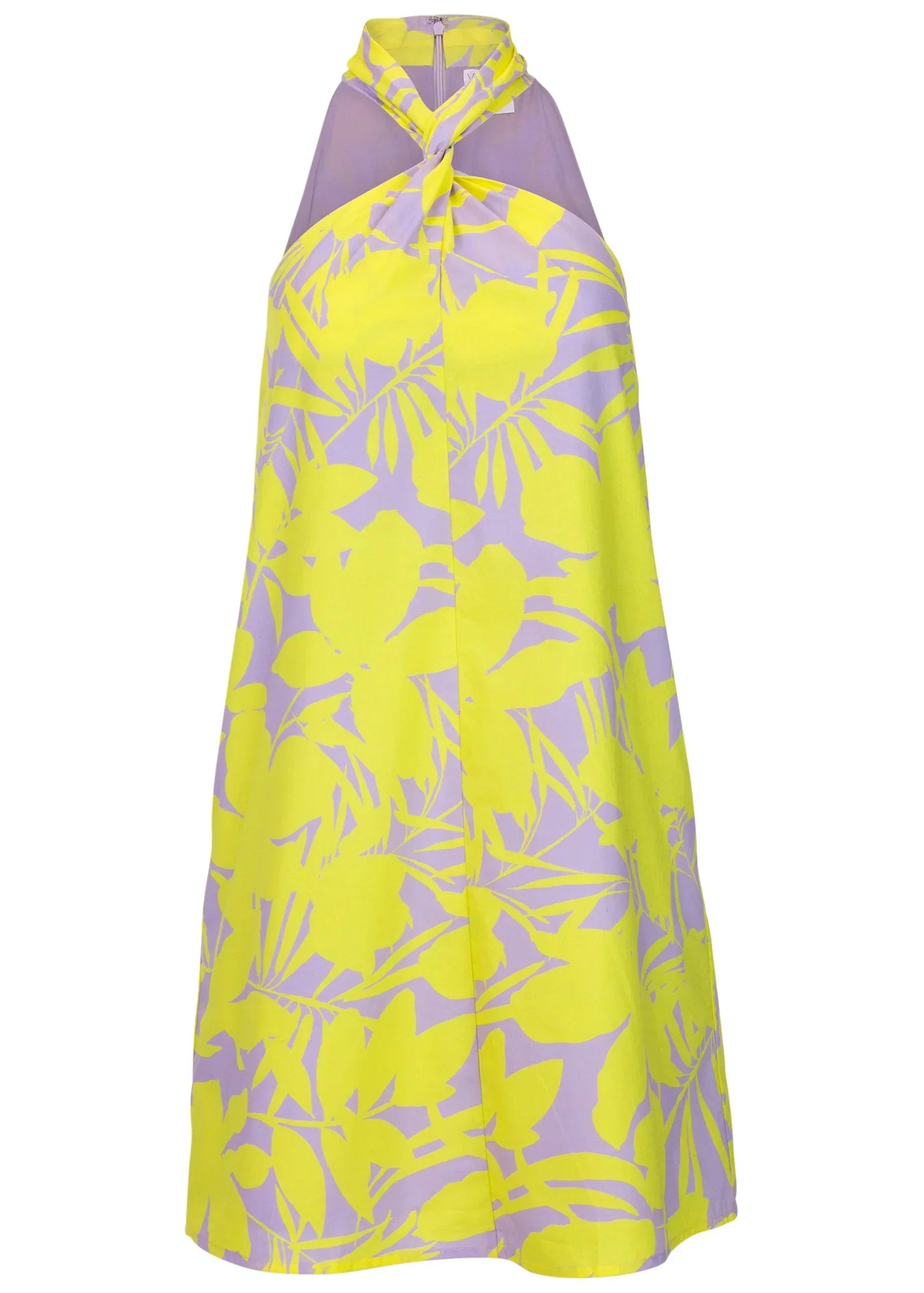 Twist Halter Dress Exotic Shadow Floral