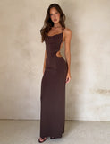 SURIYA MAXI DRESS CHOCOLATE BROWN