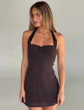 TAWNY MINI DRESS CHOCOLATE